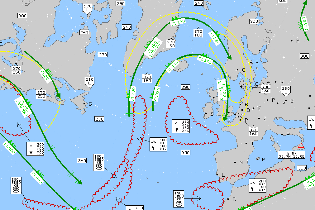 Aviation Weather chart can show fog
