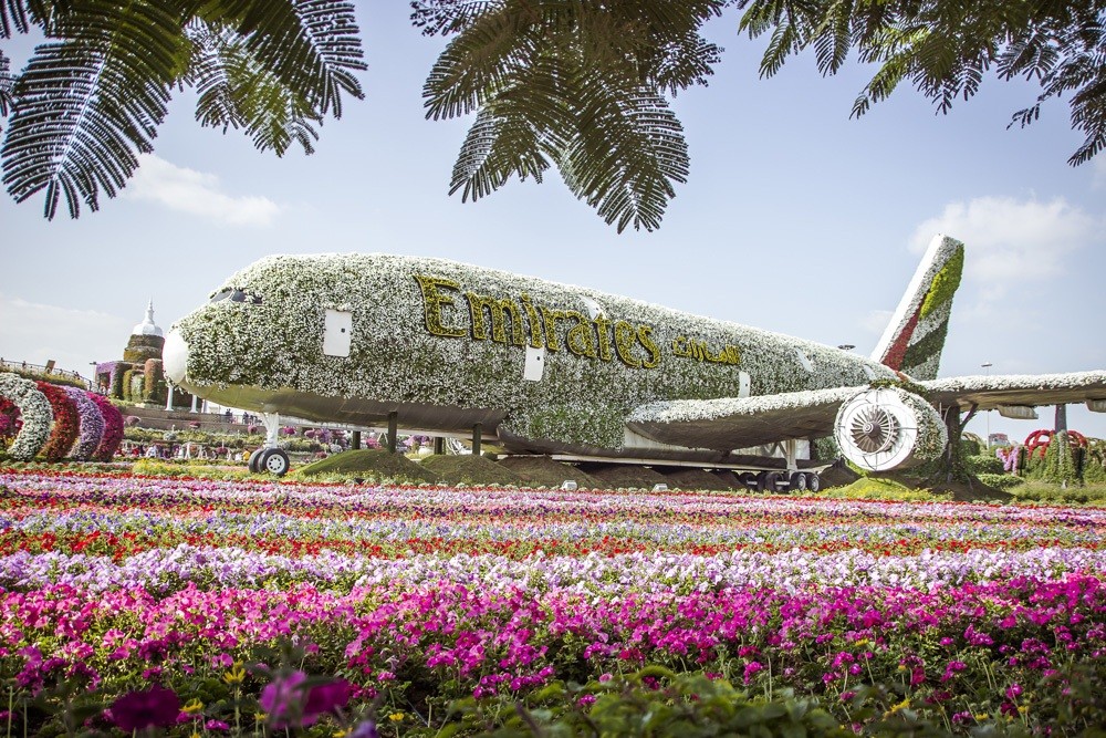 This life-size version of the Emirates A380 is the world’s largest floral installation, located in none other than the world’s largest natural flower garden: Dubai Miracle Garden.