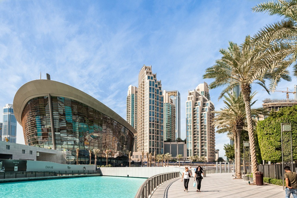 Inspired by the shape of a dhow, a traditional sailing vessel, Dubai Opera hosts theater shows, opera, ballet, concerts, gala dinners, banquets and even weddings.